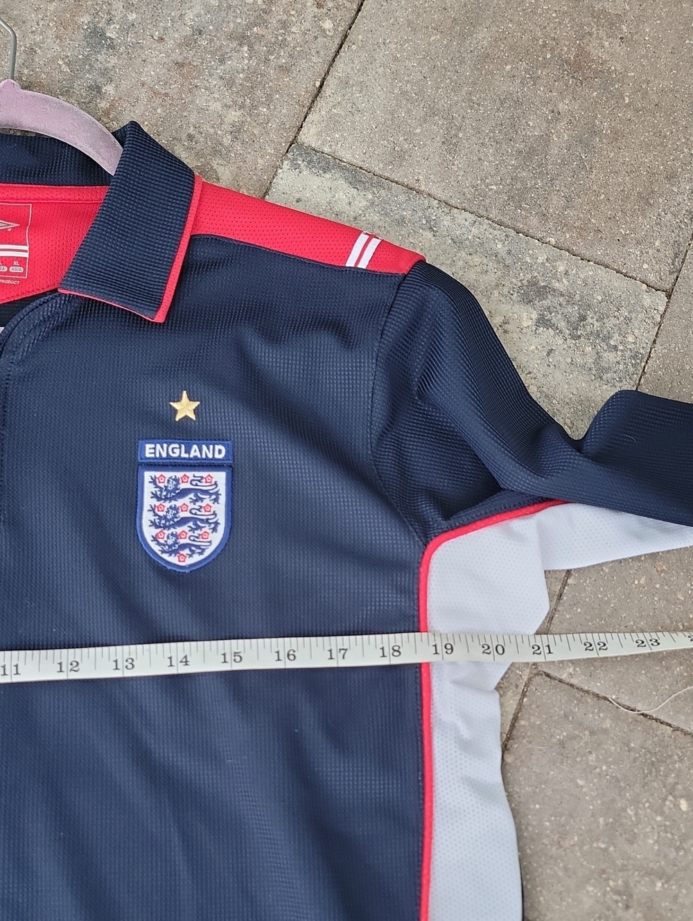 Umbro England Football Club Soccer Jersey Polo Style Soccer Sz L - Picture 7 of 12